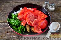Салат из баклажанов, помидоров и перца